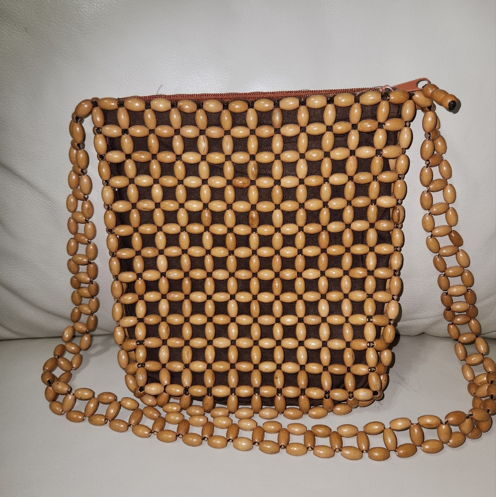 Wooden Beaded Bag